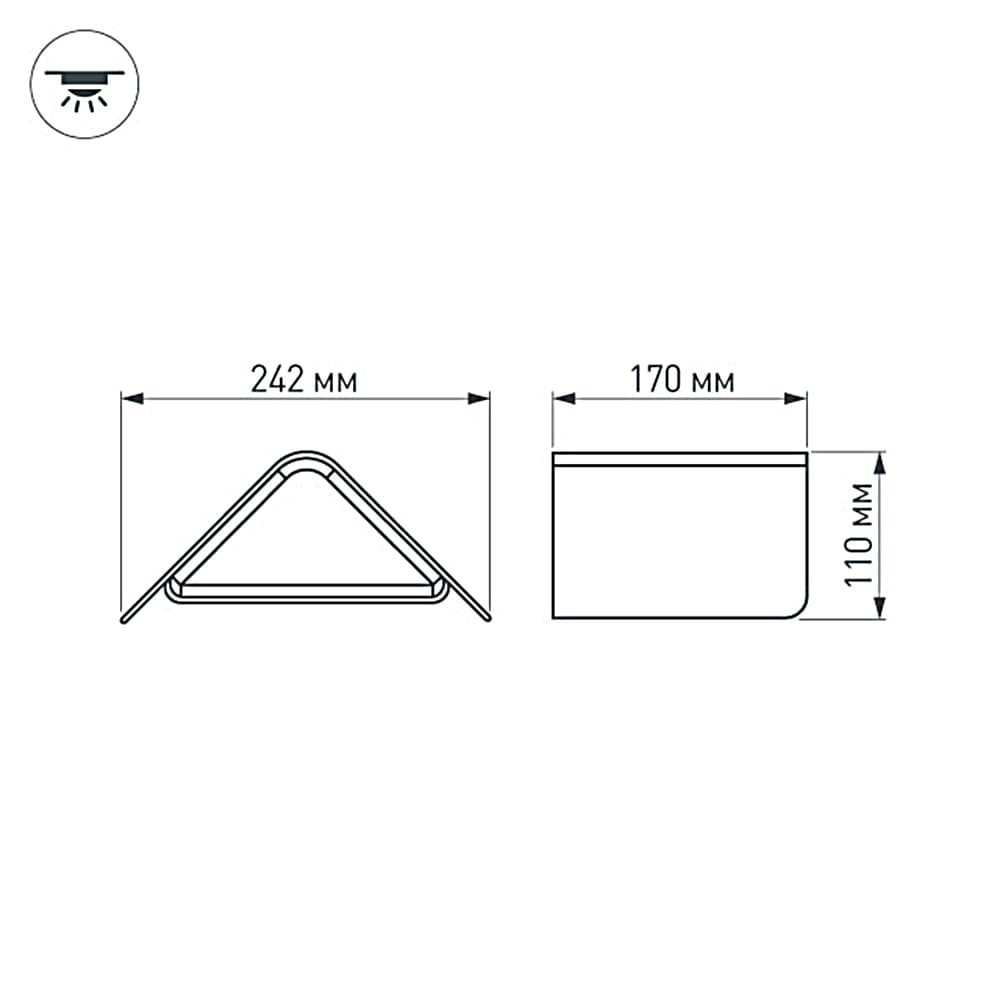 Arlight Светильник LGD-Wall-Delta-1B-12W Warm White (IP54 Металл, 3 года) 019779 — миниатюра 2