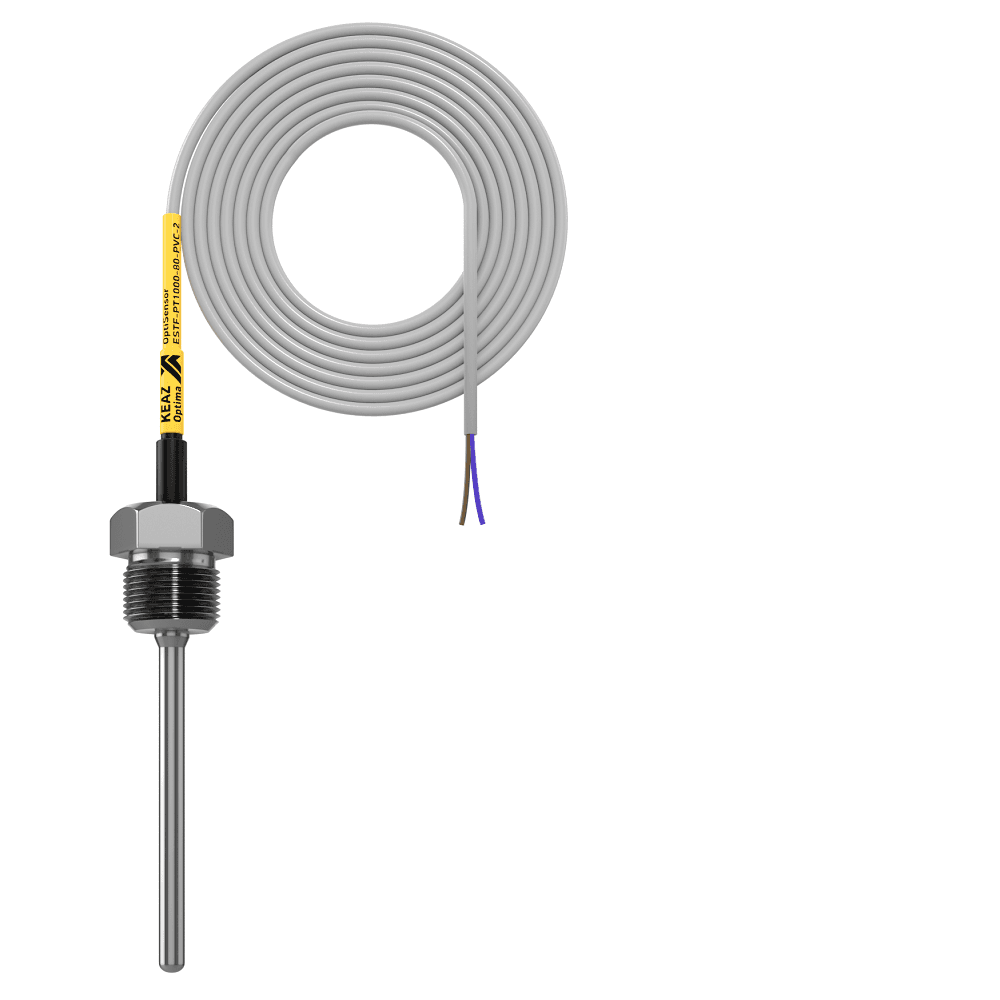 КЭАЗ Датчик температуры погружной OptiSensor ESTF-PT1000-80-PVC-2