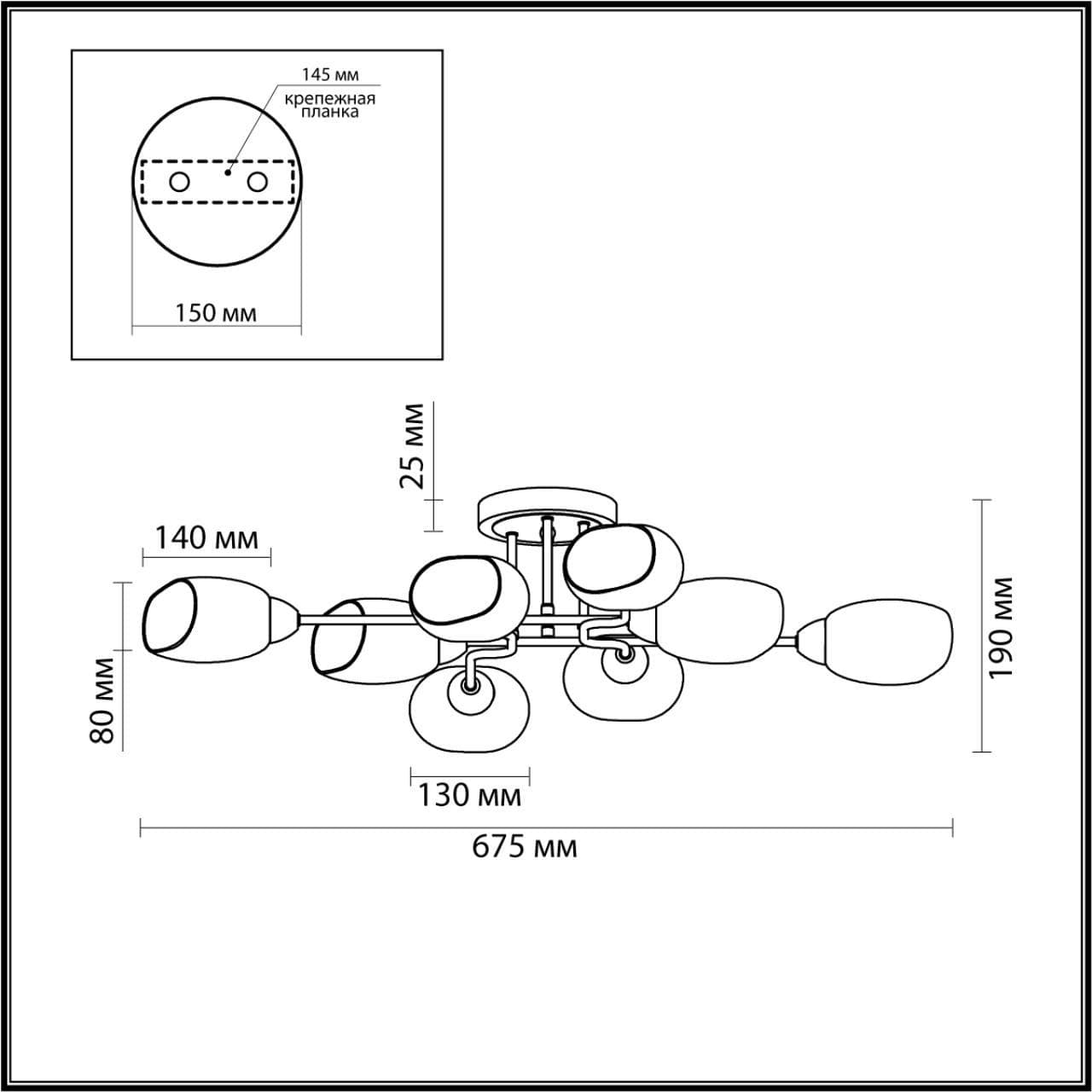 Lumion 4536/8C MODERNI LN21 178 золото, матовое золото Люстра потолочная E14 8*40W 220V LACIE — миниатюра 3