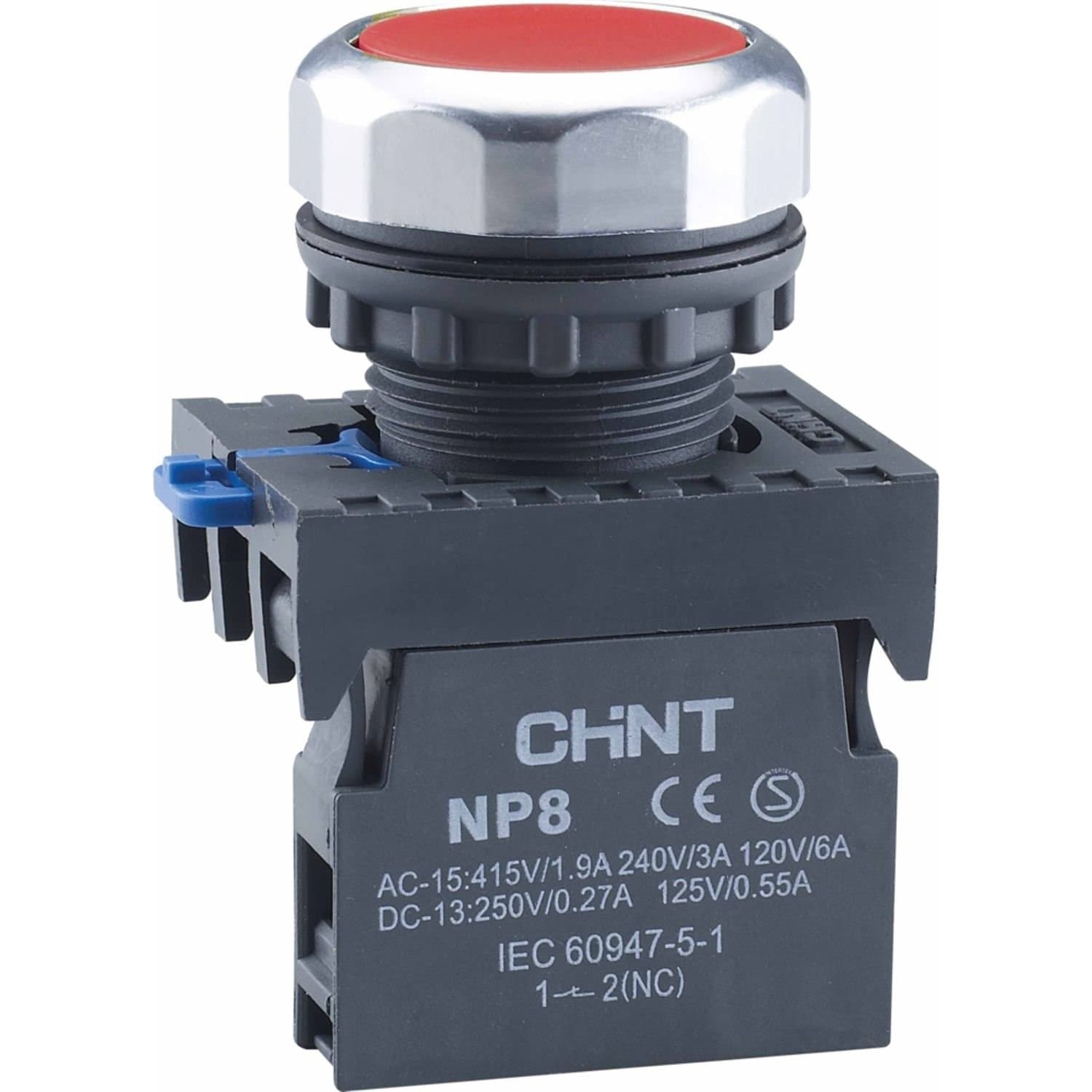 CHINT Кнопка управления NP8-10BN без подсветки красная 1НО IP65 (R)