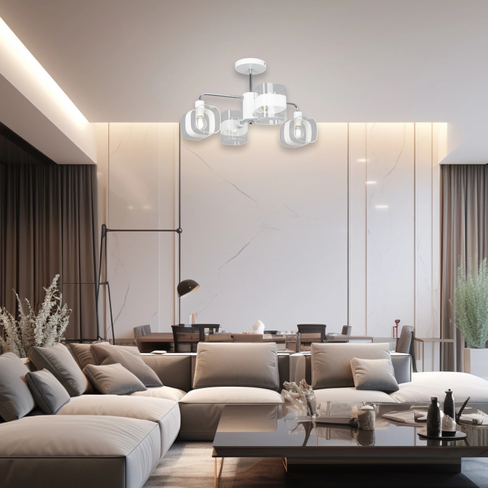 Citilux CL140140 Бертон Белый+Хром Люстра — миниатюра 8