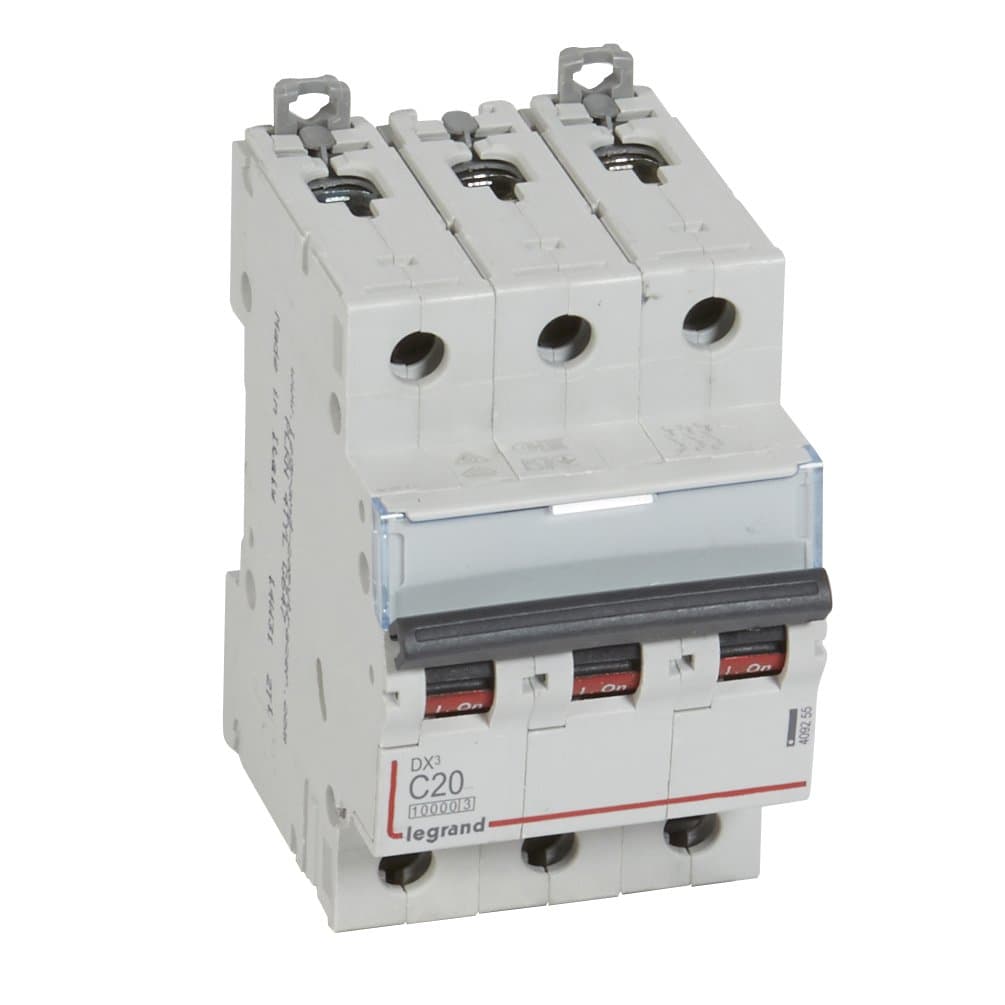 Legrand DX3 Автоматический выключатель 3P 20A (С) 10kA/16kA 409255 — миниатюра 1