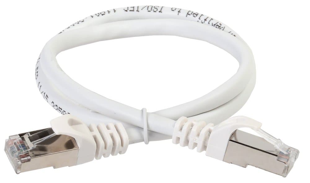IEK ITK Коммутационный шнур (патч-корд), кат.5Е FTP, 2м, белый PC08-C5EF-2M
