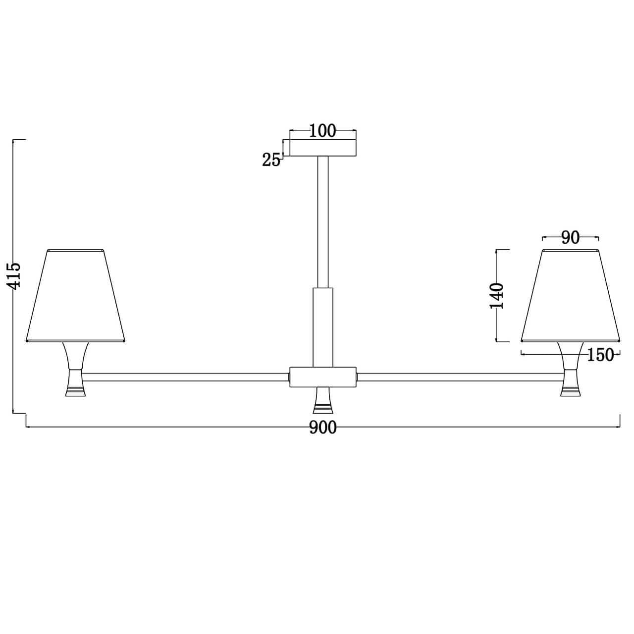 Freya Modern Черный и Латунь Люстра FR5098PL-08BBS — миниатюра 2