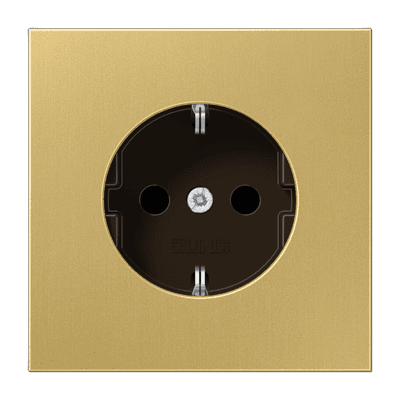 JUNG SCHUKO®-розетка 16 A / 250 B ~ с защитой от детей, латунь Classic ME1521KIC