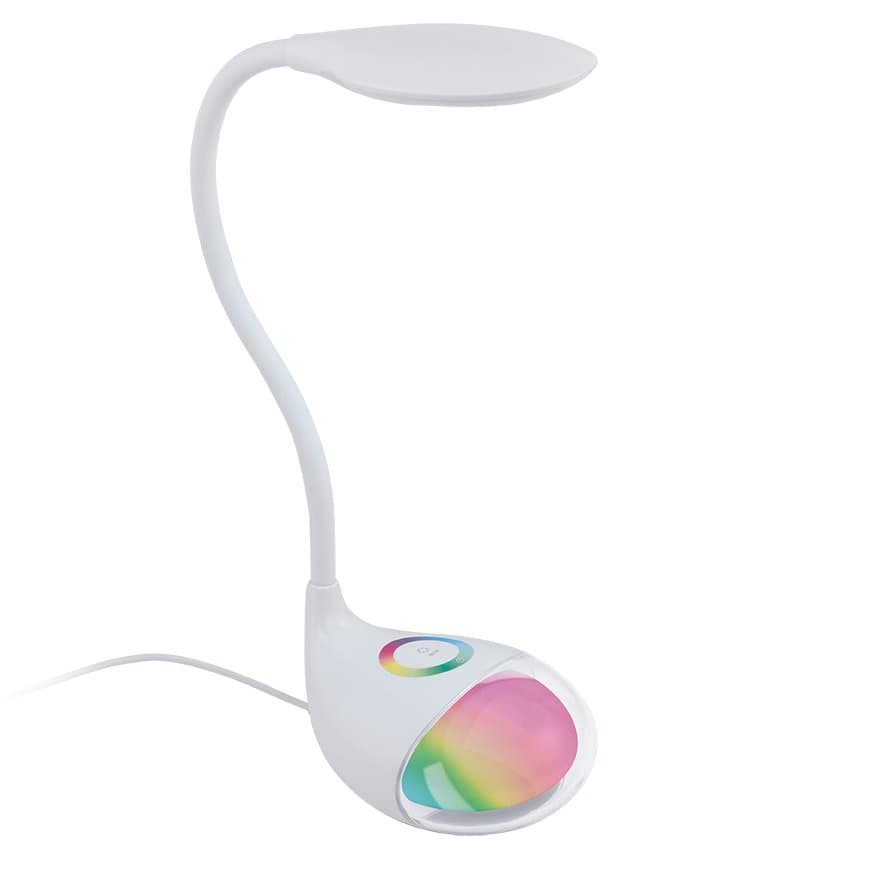 Eglo 97078 Светодиодная настольная лампа CABADO 1 с сенсорным диммиром RGB, 2,2W(LED), H490, пластик, белый