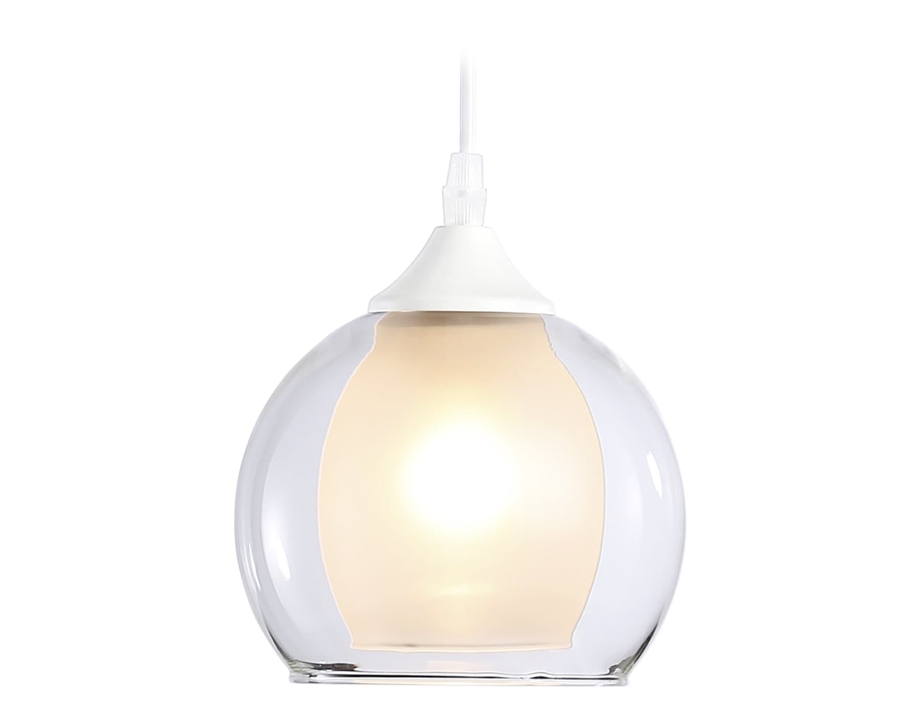 Ambrella Подвесной светильник TR3538 WH/CL/FR белый/прозрачный/белый матовый E27 max 40W D130*800