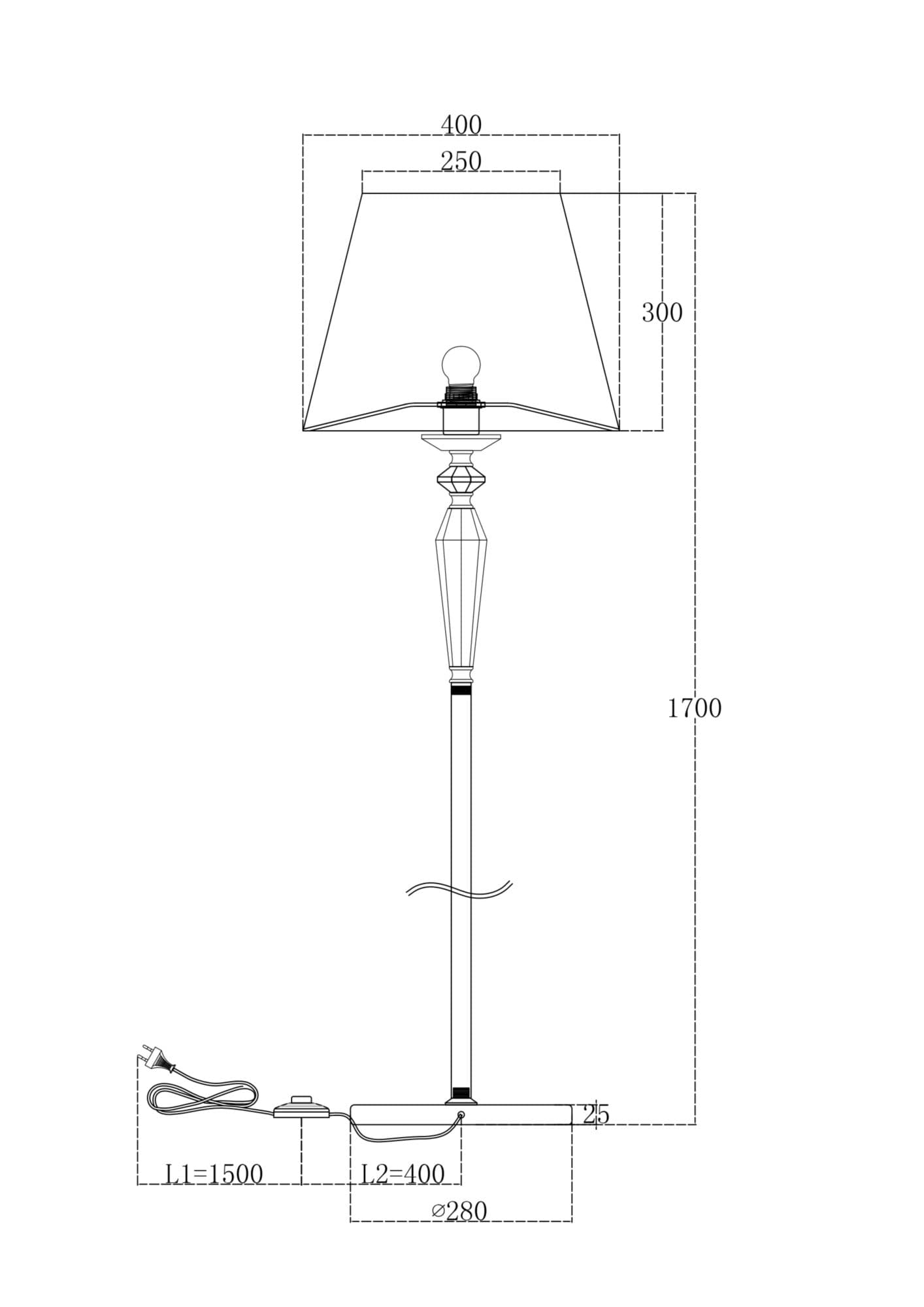 Maytoni Neoclassic Beira Торшер Никель MOD064FL-01N — миниатюра 3