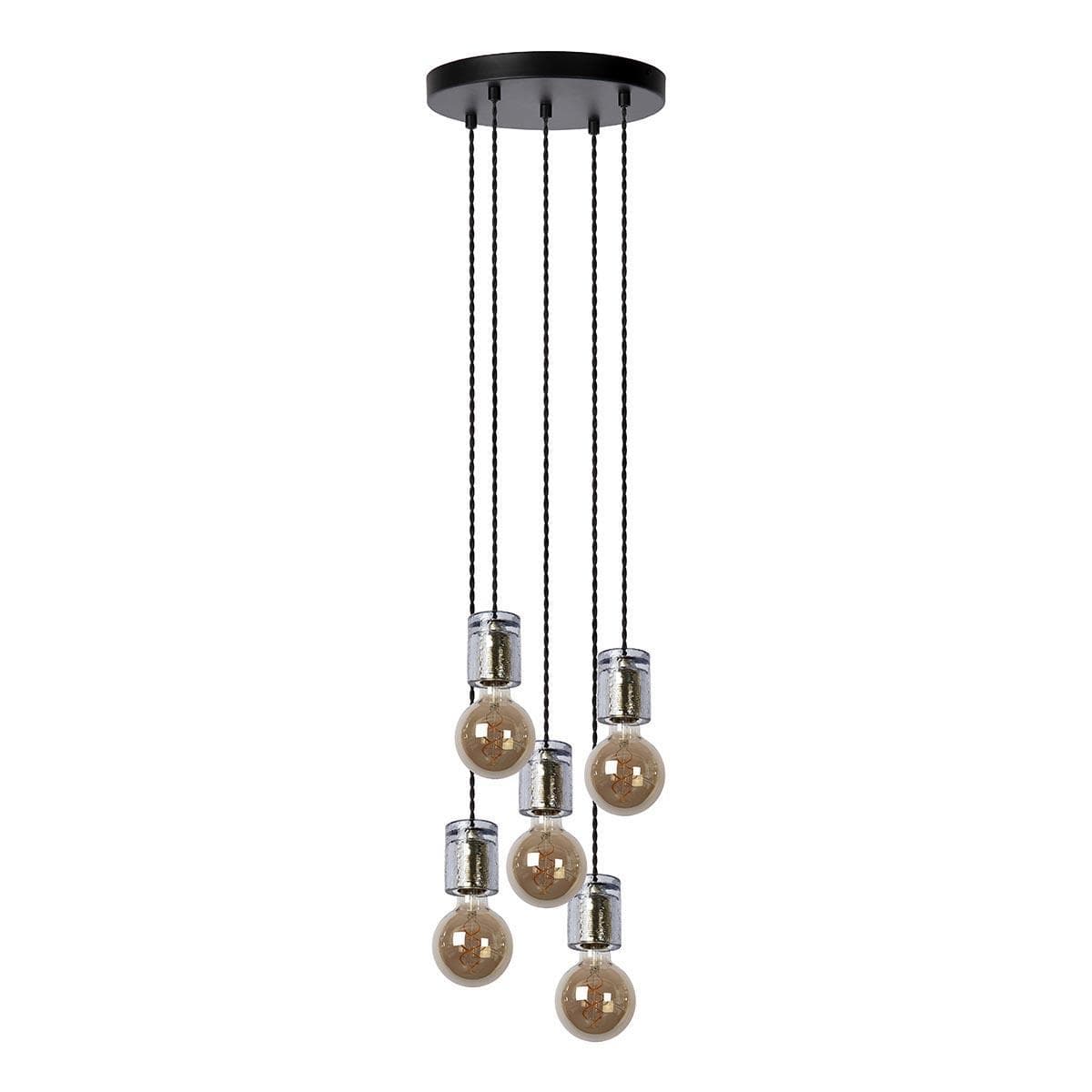 Lucide GELKA Светильник подвесной Ø 30 cm 5xE27 Smoke Grey 20416/15/65 — миниатюра 1