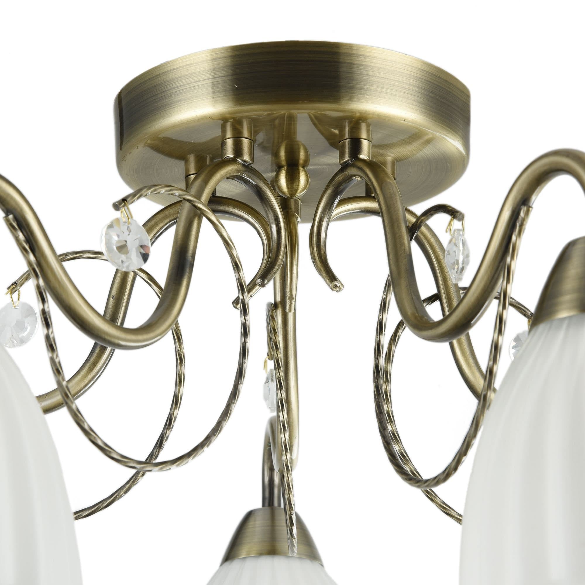 Freya Classic Letizia Бронза Потолочный светильник E14 40W FR2757-PL-05-BZ — миниатюра 5