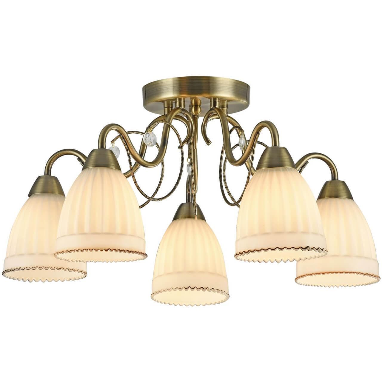 Freya Classic Letizia Бронза Потолочный светильник E14 40W FR2757-PL-05-BZ — миниатюра 8