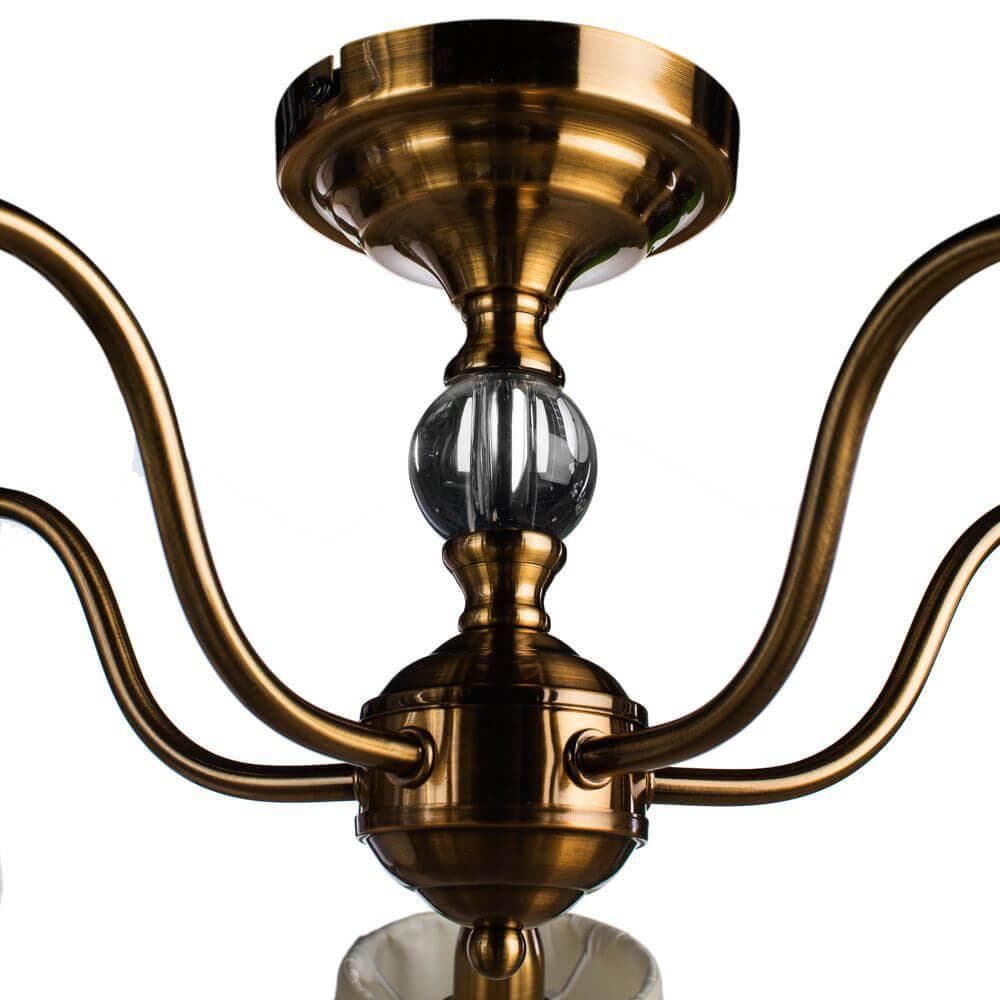 Arte Lamp Seville Медь/Белая Люстра 40W E14 A1509PL-5PB — миниатюра 6