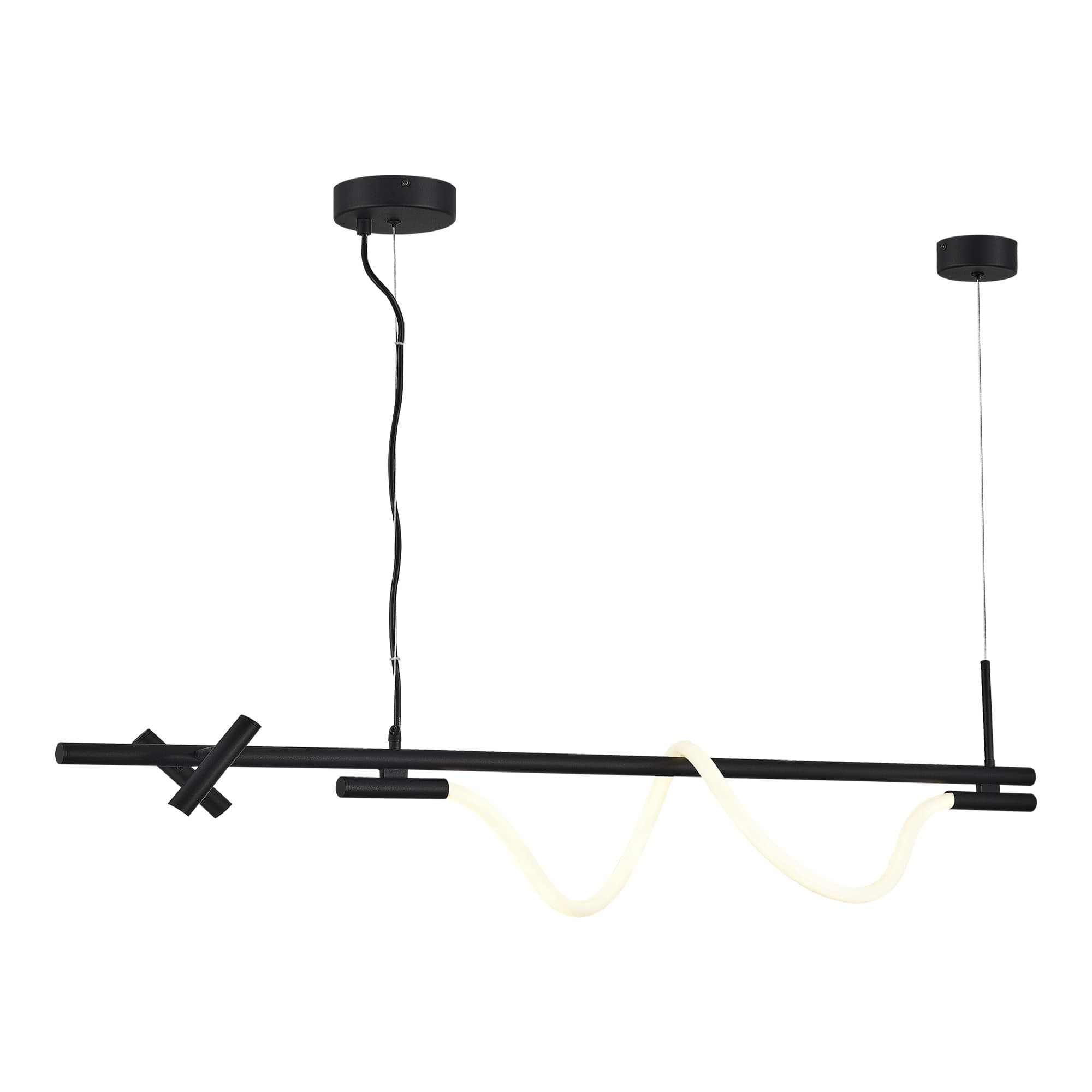 ST LUCE SL6118.403.03 Светильник подвесной Черный/Черный LED 2+1*3+11W 4000K