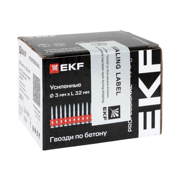 EKF Кованые гвозди по бетону, металлу Bullet Type диаметр 3 мм длина 32 мм, цинкование (250 шт.) — миниатюра 5