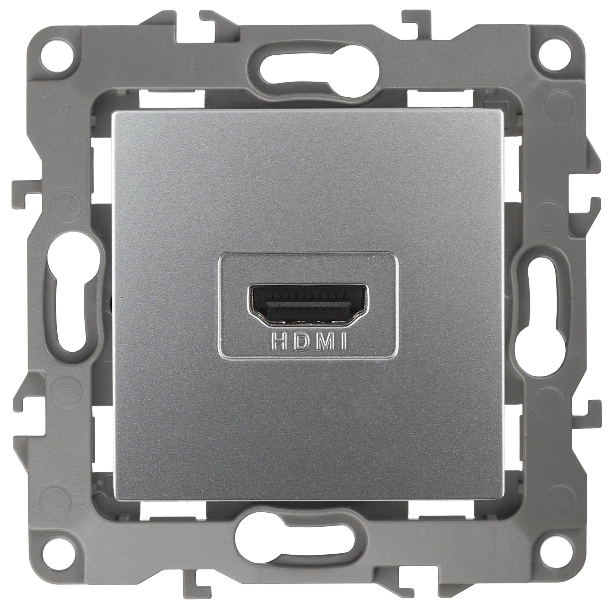 ЭРА 12-3114-03 Алюминий Розетка HDMI, IP20, 12