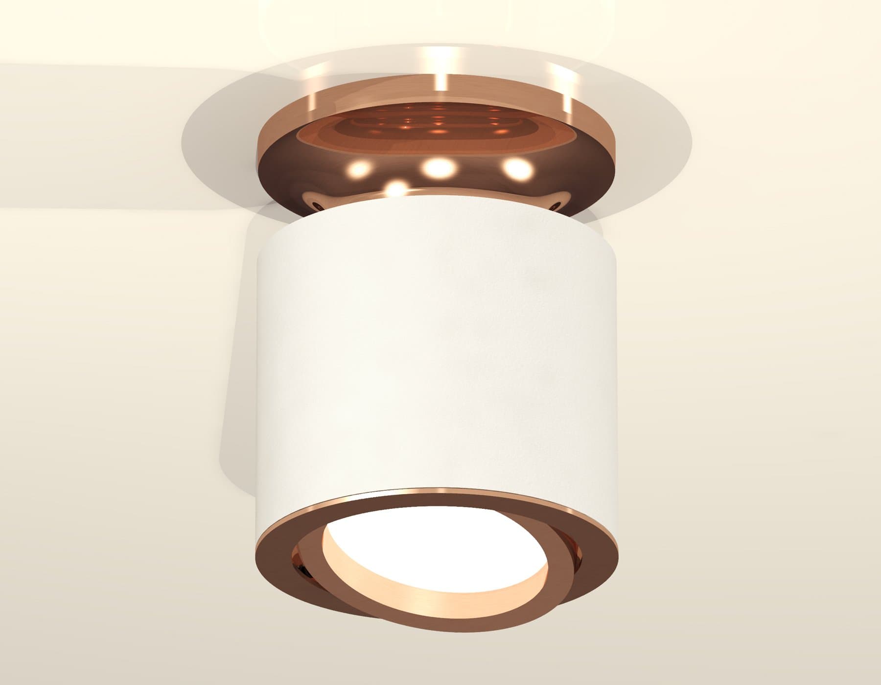 Ambrella Комплект накладного поворотного светильника XS7401140 SWH/PPG белый песок/золото розовое полированное MR16 GU5.3 (N7930, C7401, N7005) — миниатюра 2