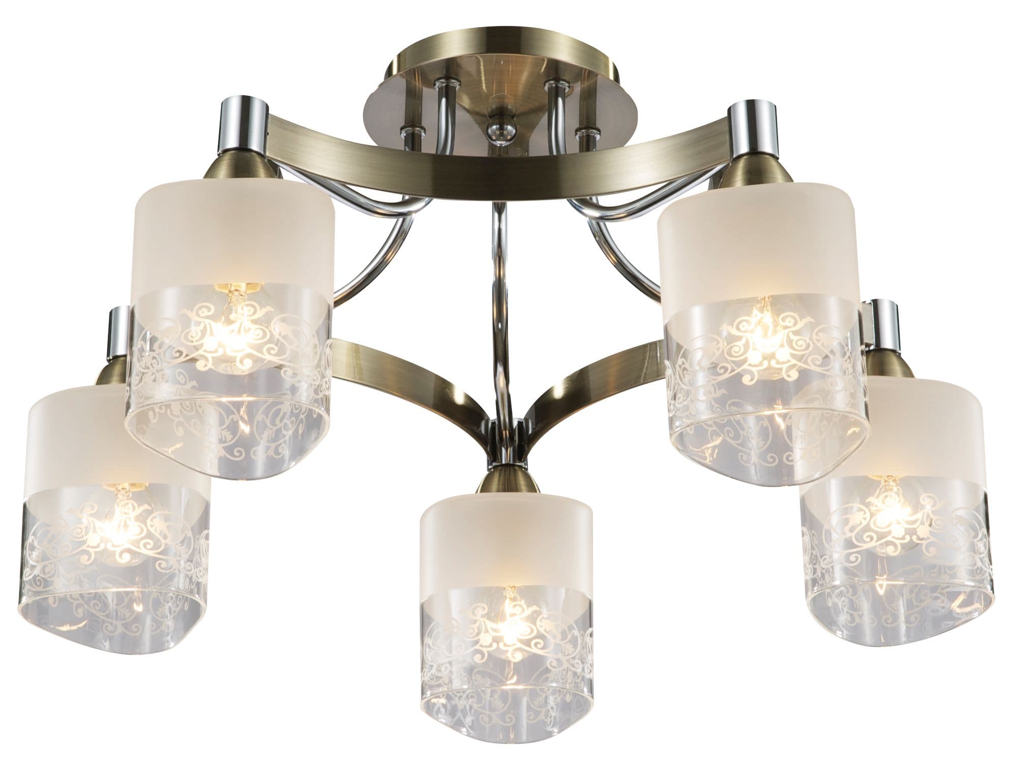 Freya Modern Tasmania Бронза Антик Потолочный светильник E14 40W FR5475CL-05CH — миниатюра 2