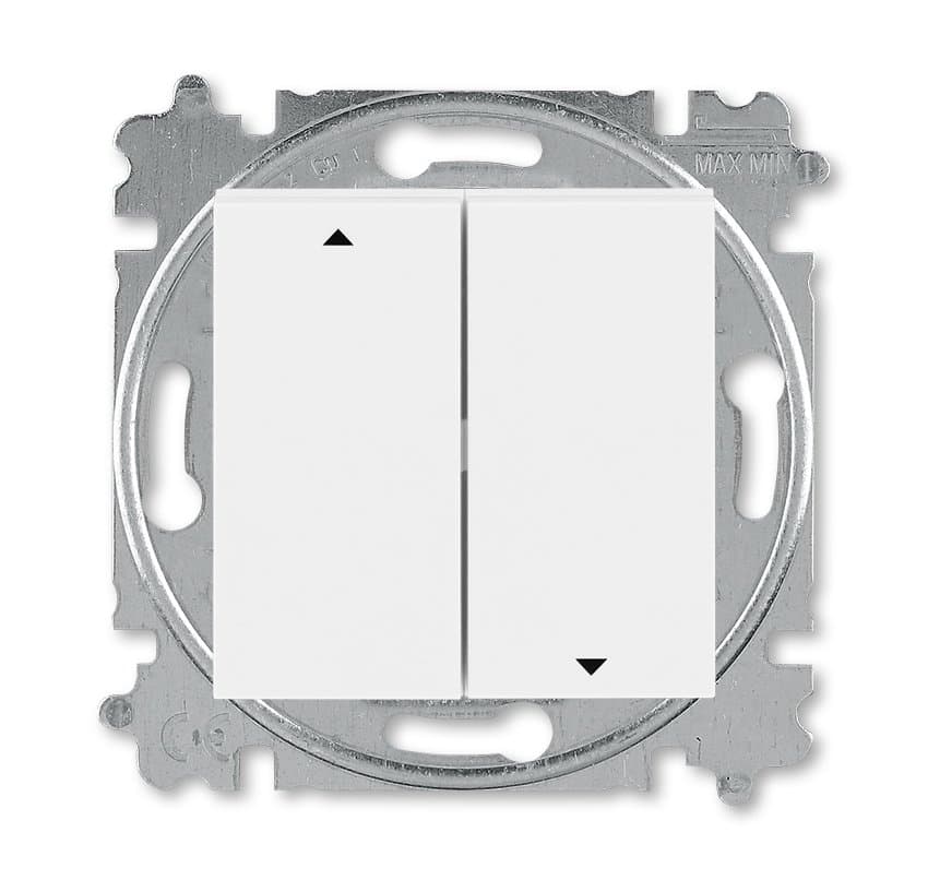 ABB EPJ Levit белый / белый Выключатель жалюзи 2-кл, без фиксации 2CHH598845A6003