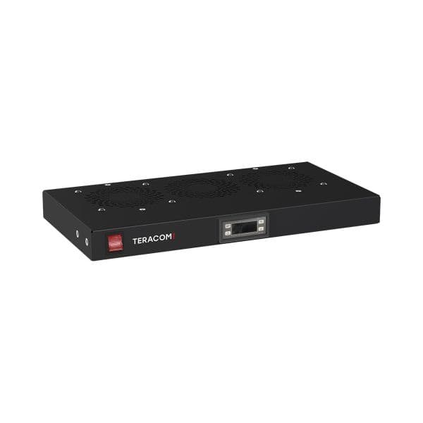 EKF Блок охлаждения TERACOM PRO 1U 2 вентилятора с выключателем и электронным термостатом чёрный