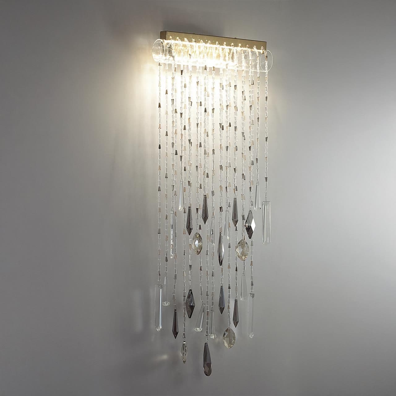 Odeon Light 5420/10WL HALL ODL_EX25 79 античная бронза/металл/стекло/хрусталь Настенный светильник LED*10W 3000K 573Лм AFINA