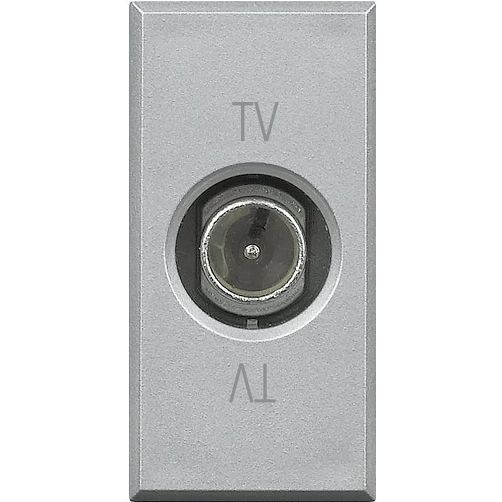 BT Axolute Алюминий Розетка TV проходная папа с возможностью обратной связи 1 мод HC4202P — миниатюра 2