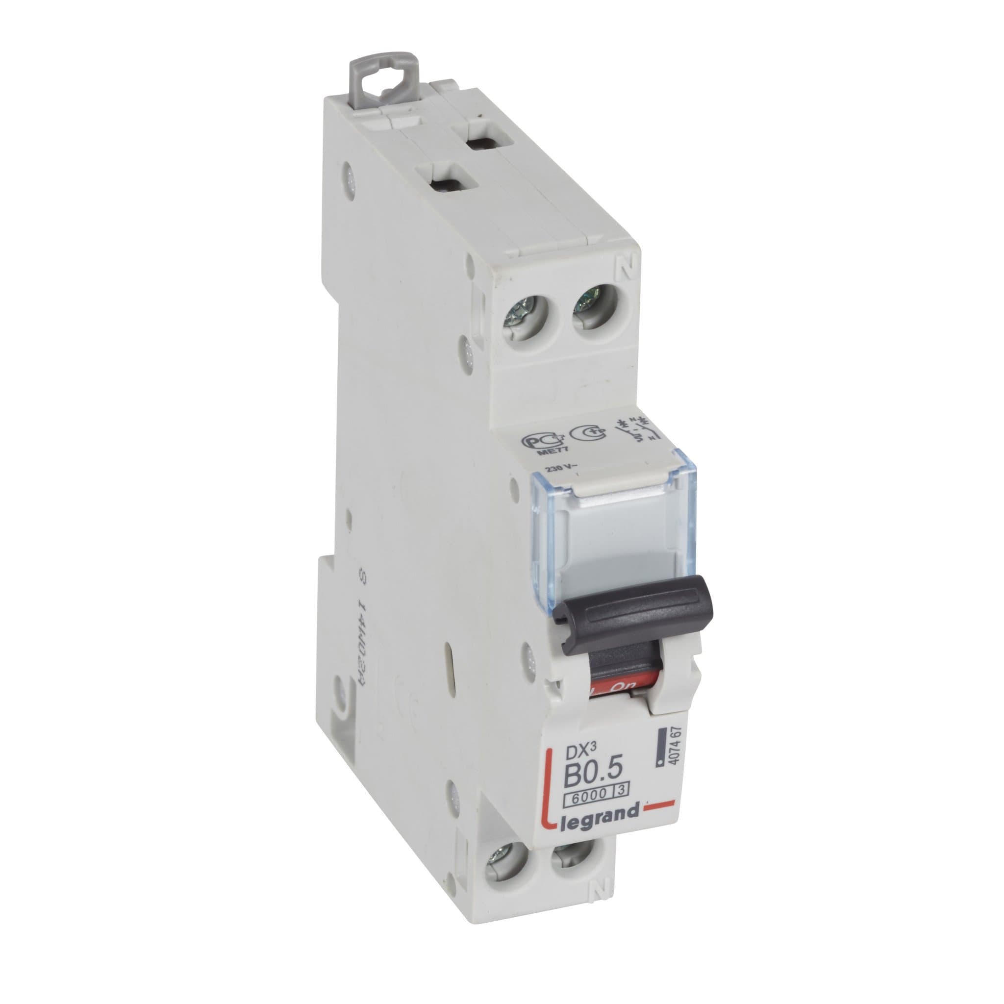 Legrand DX3 Автоматический выключатель 1P+N 0,5А (B) 6k/10кА 407467