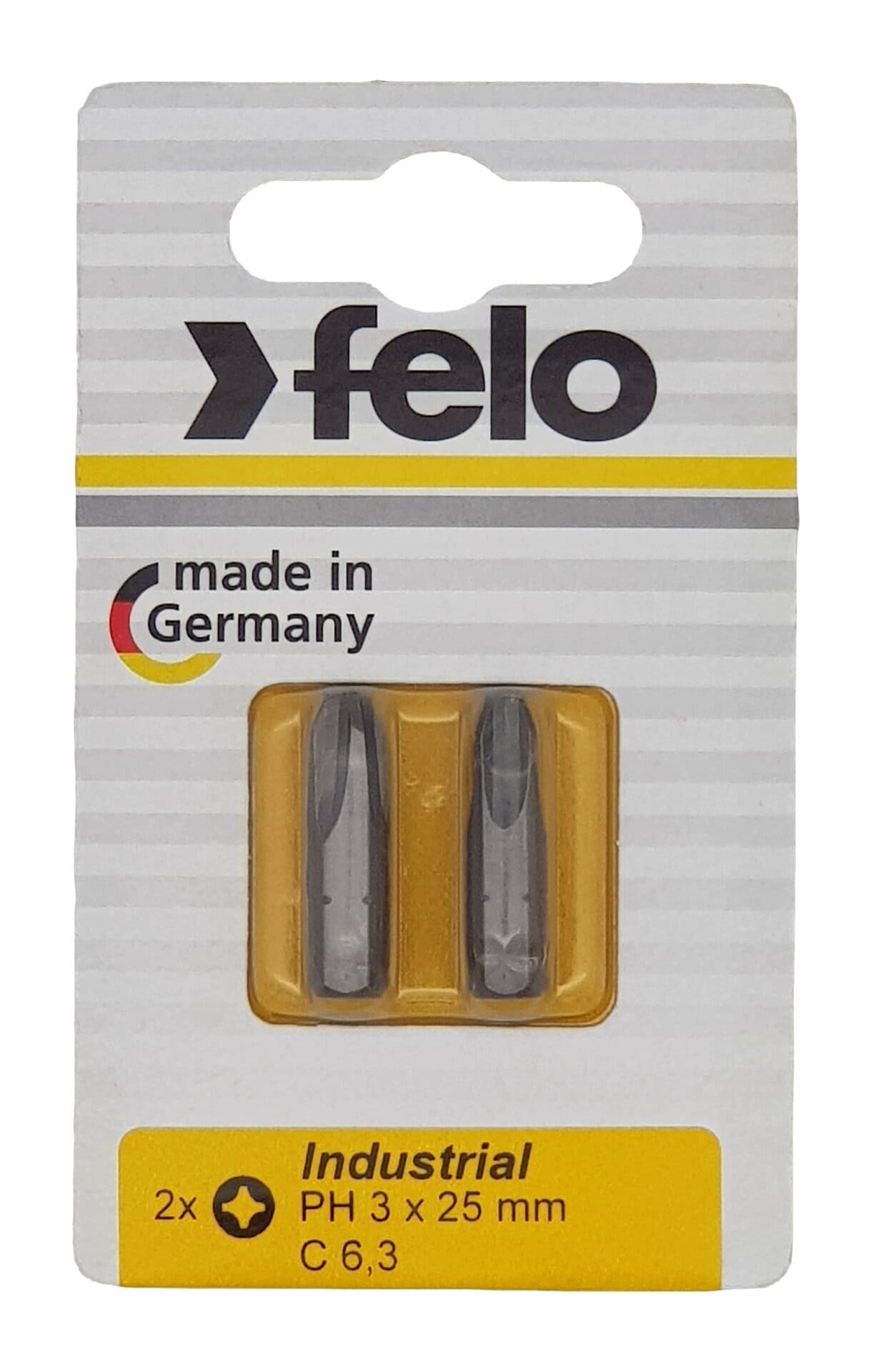 Felo Бита крестовая PH 3X25, серия Industrial, 2 шт в блистере 02203036 — миниатюра 2