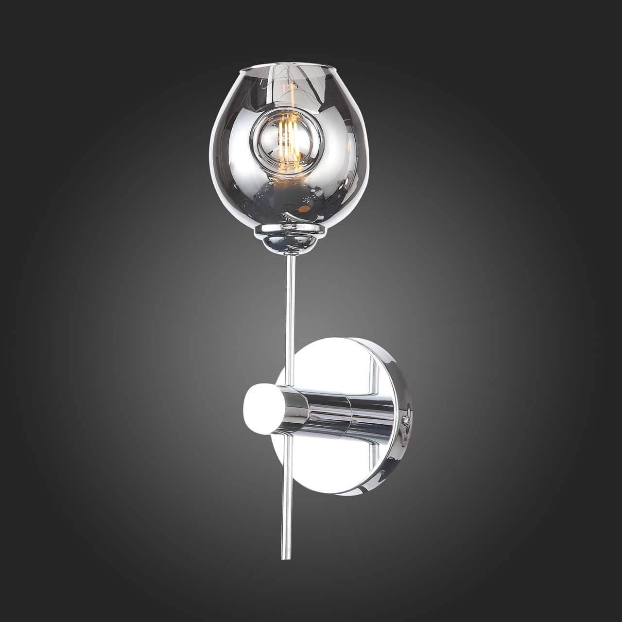ST Luce SL1500.101.01 Светильник настенный Хром/Дымчатый E14 1*40W — миниатюра 3