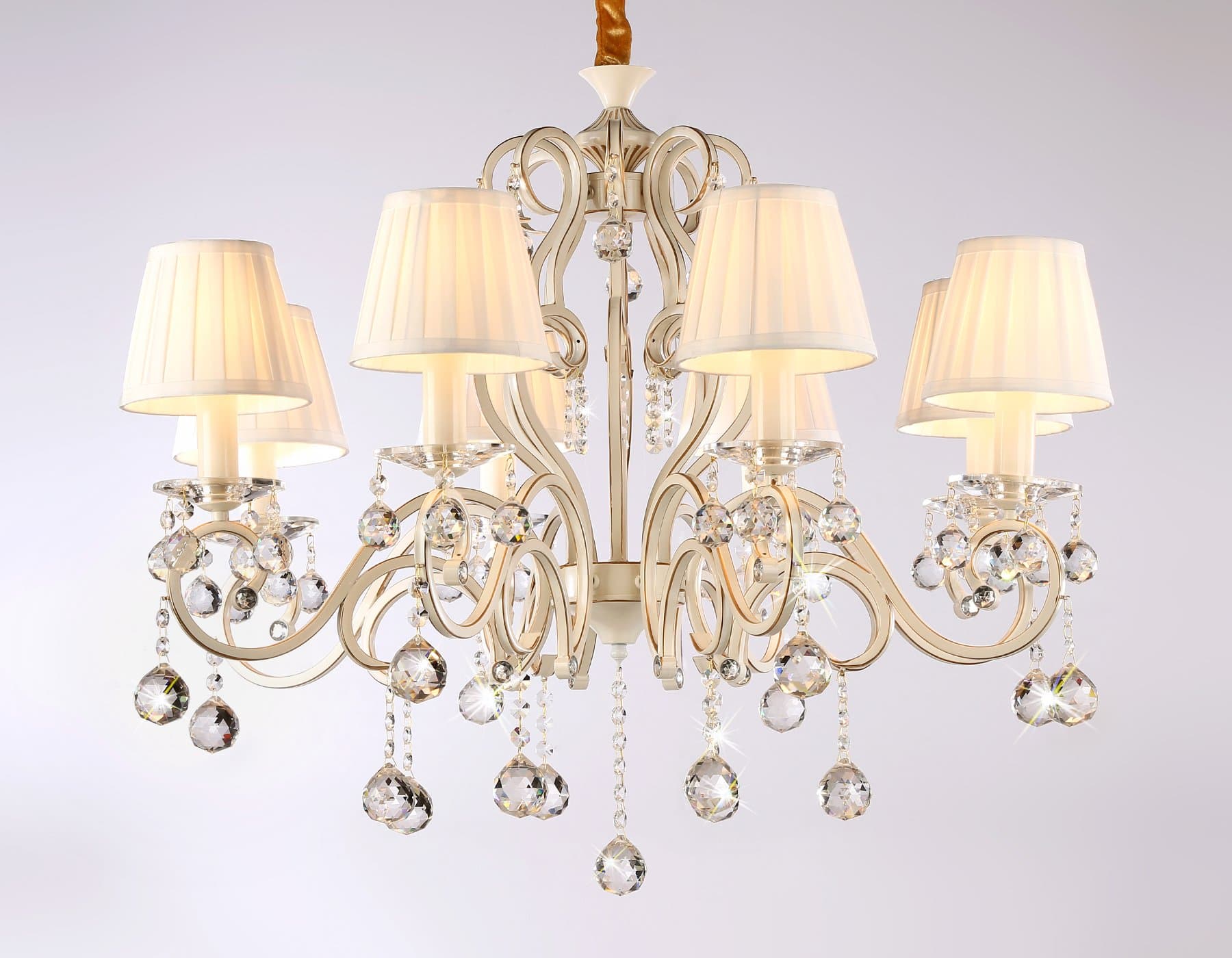 Ambrella Подвесная люстра с абажурами TR4561/8 BG/GD бежевый/золото E14/8 max 40W D750*605