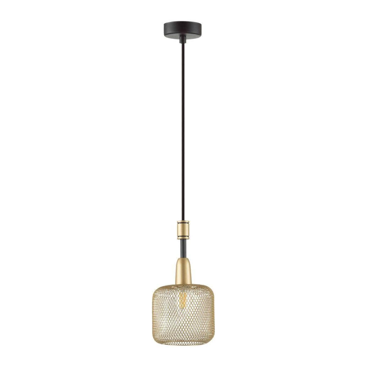Odeon Light 4975/1 LOFT ODL22 475 черный/мат.золотой/металл.сетка Подвес E14 1*40W LECOLA