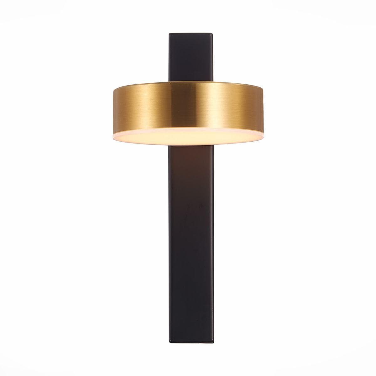 ST Luce SL6000.301.01 Светильник настенный Черный/Латунь LED 1*7W 3000K — миниатюра 2