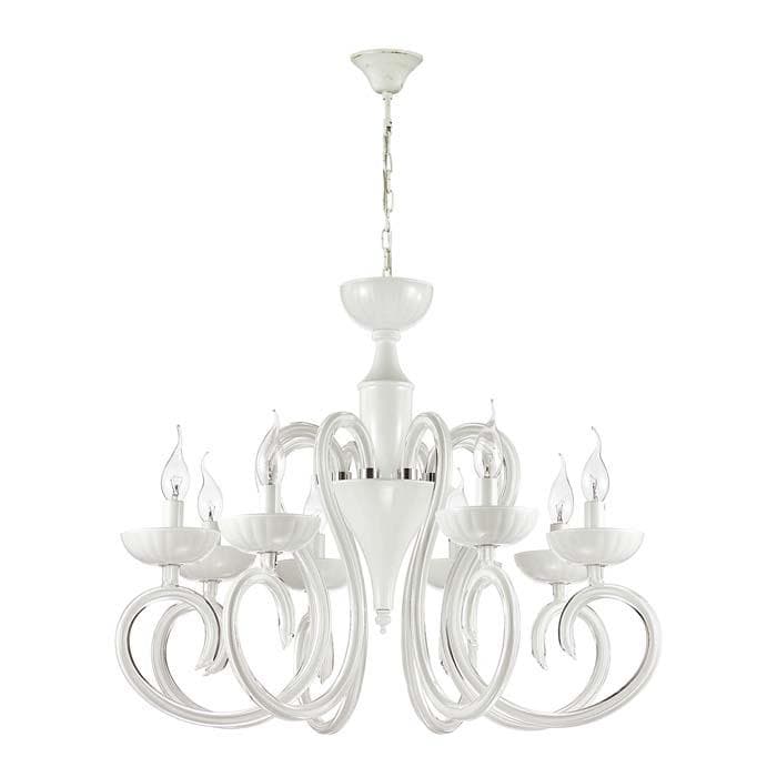 Odeon Light Люстра 3932/8 IP20 E14 8*40W 220V ZEFIRO хром/белый