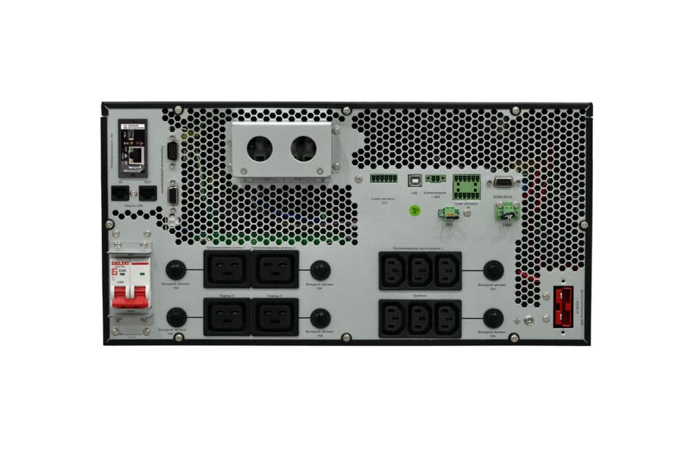 Systeme Electric ИБП Smart-Save Online SRT 6000 ВА/Вт, 230В,1:1,5U,RT, клеммы+выход 6хC13,4хC19 — миниатюра 10