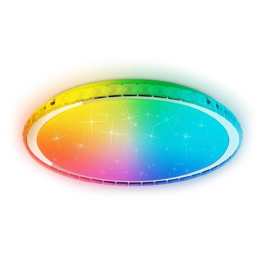 Ambrella Светодиодный светильник c подсветкой RGB FF502 CH хром 80W 3000-6400K D500*70 (ПДУ ИК) — миниатюра 1