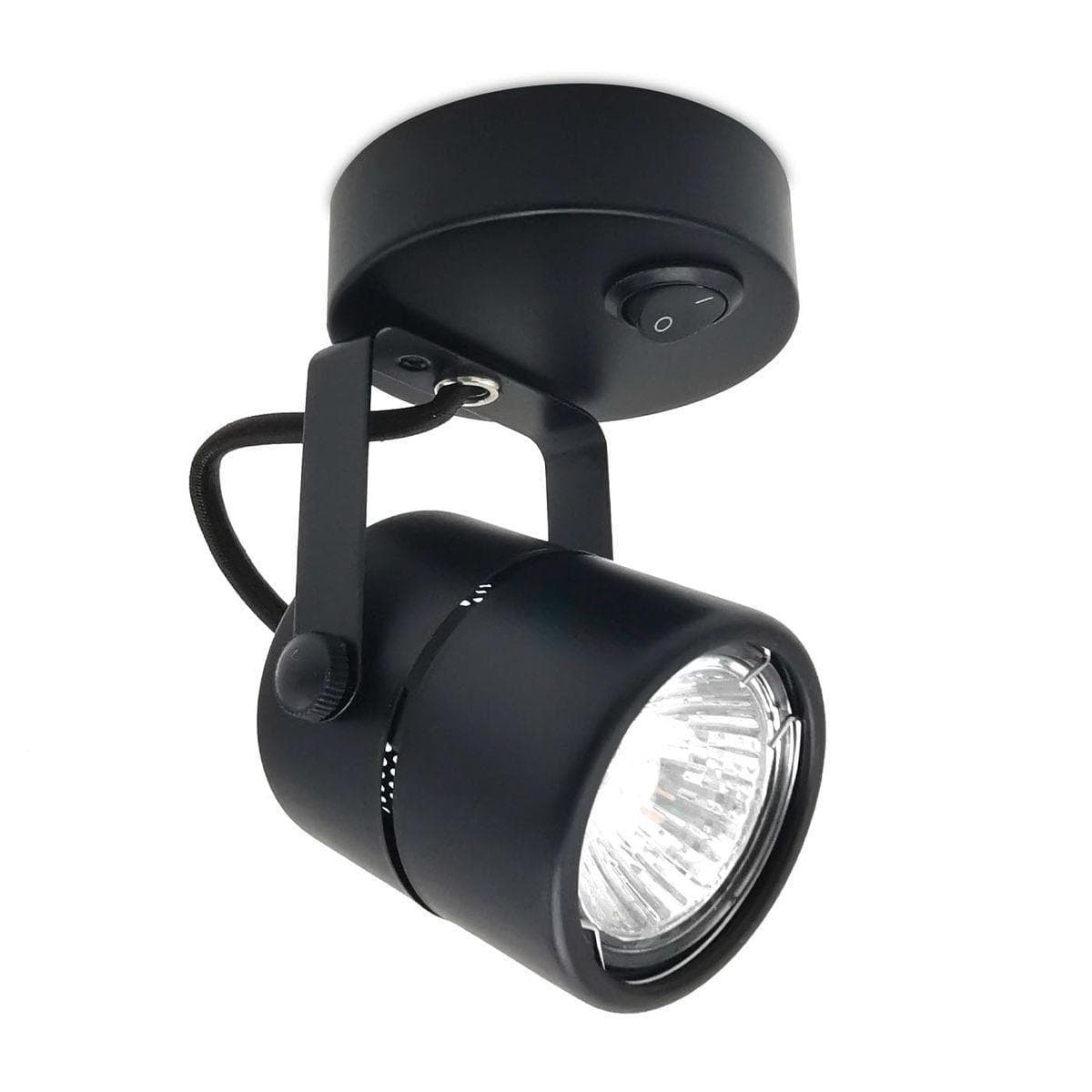 Ambrella Накладной поворотный светильник с выключателем TA102 BK черный GU10 D80*130*D60 — миниатюра 1