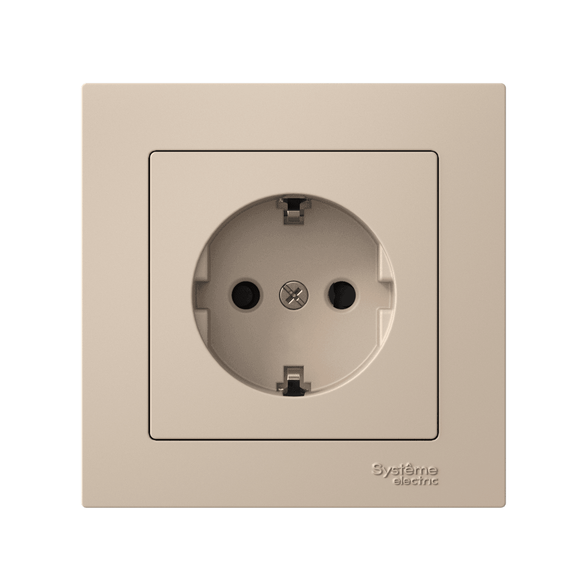 Systeme Electric AtlasDesign Песочный Розетка с заземлением со шторками, 16А, в сборе, быстрозажим. клем. — миниатюра 5