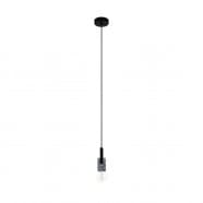 Eglo 99531 Подвесной потолочный светильник (люстра) LOBATIA, 1x40W, E27, H1100, Ø105, сталь/дерево, черный/серый/белый/терраццо