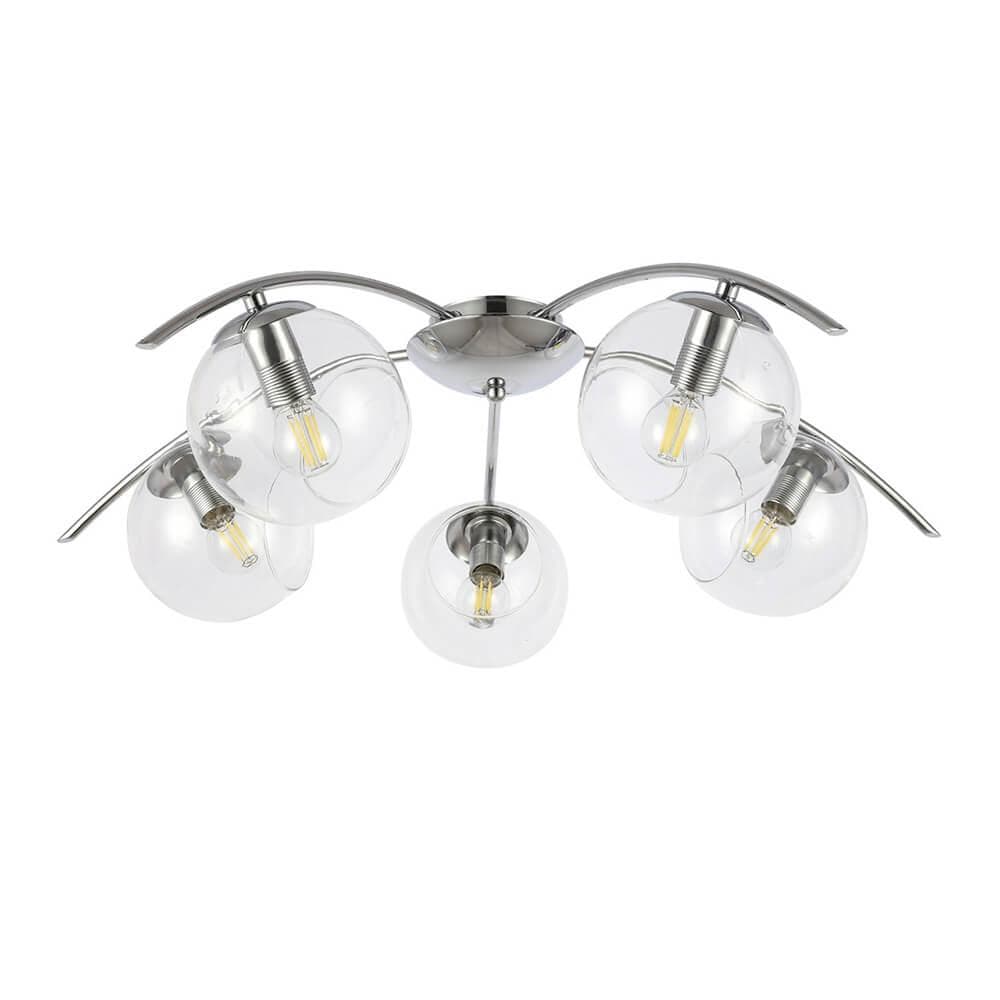 Evoluce SLE102602-05 Светильник потолочный Хром/Прозрачный E14 5*40W — миниатюра 3