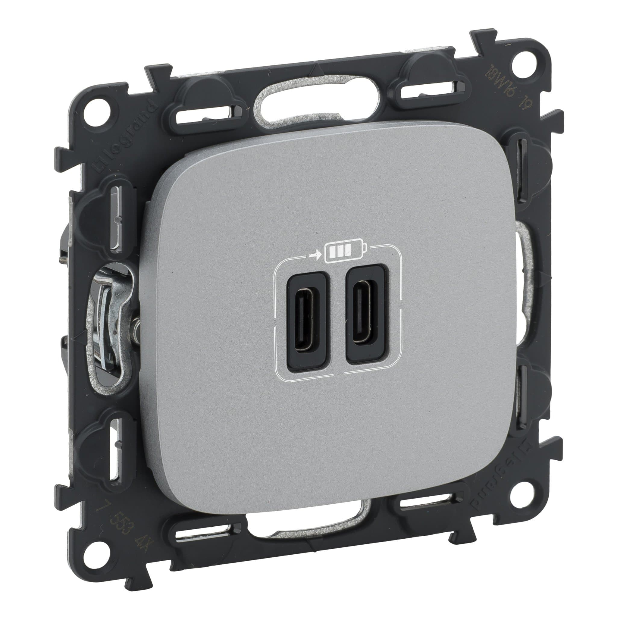 Legrand Vln-a Алюминий Зарядка USB C-C 755347