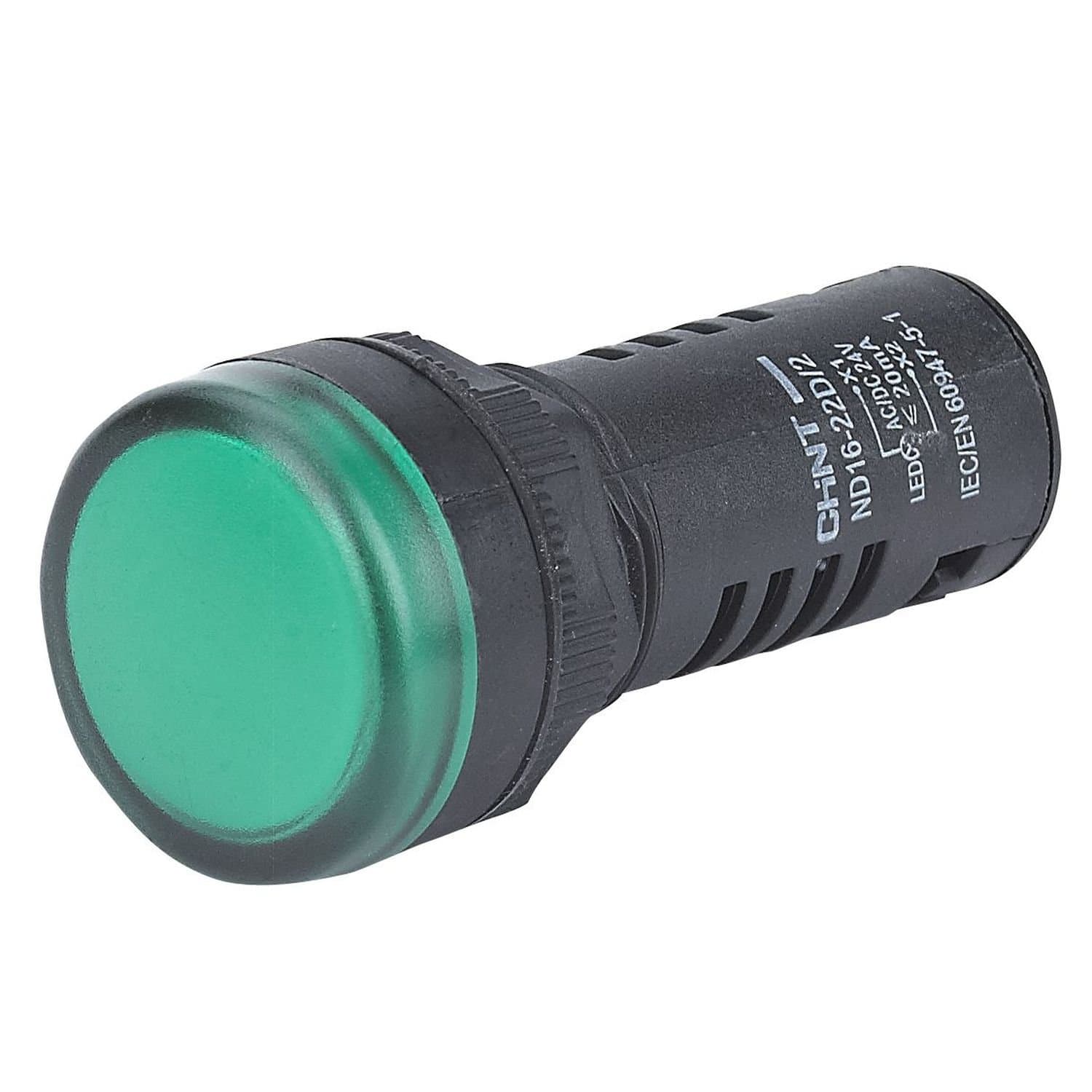 CHINT Индикатор ND16-22D/2C зеленый, встр. резистор, IP65 АС/DC230В (R)