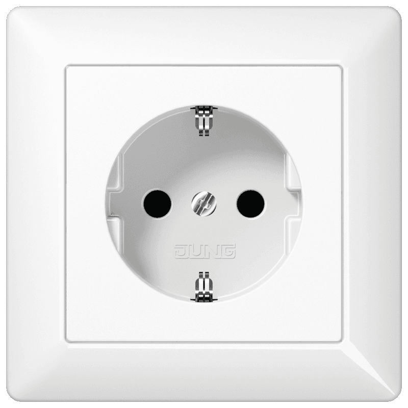 JUNG SCHUKO®-розетка 16 A / 250 B ~ с защитой от детей, белая AS1521KIWW