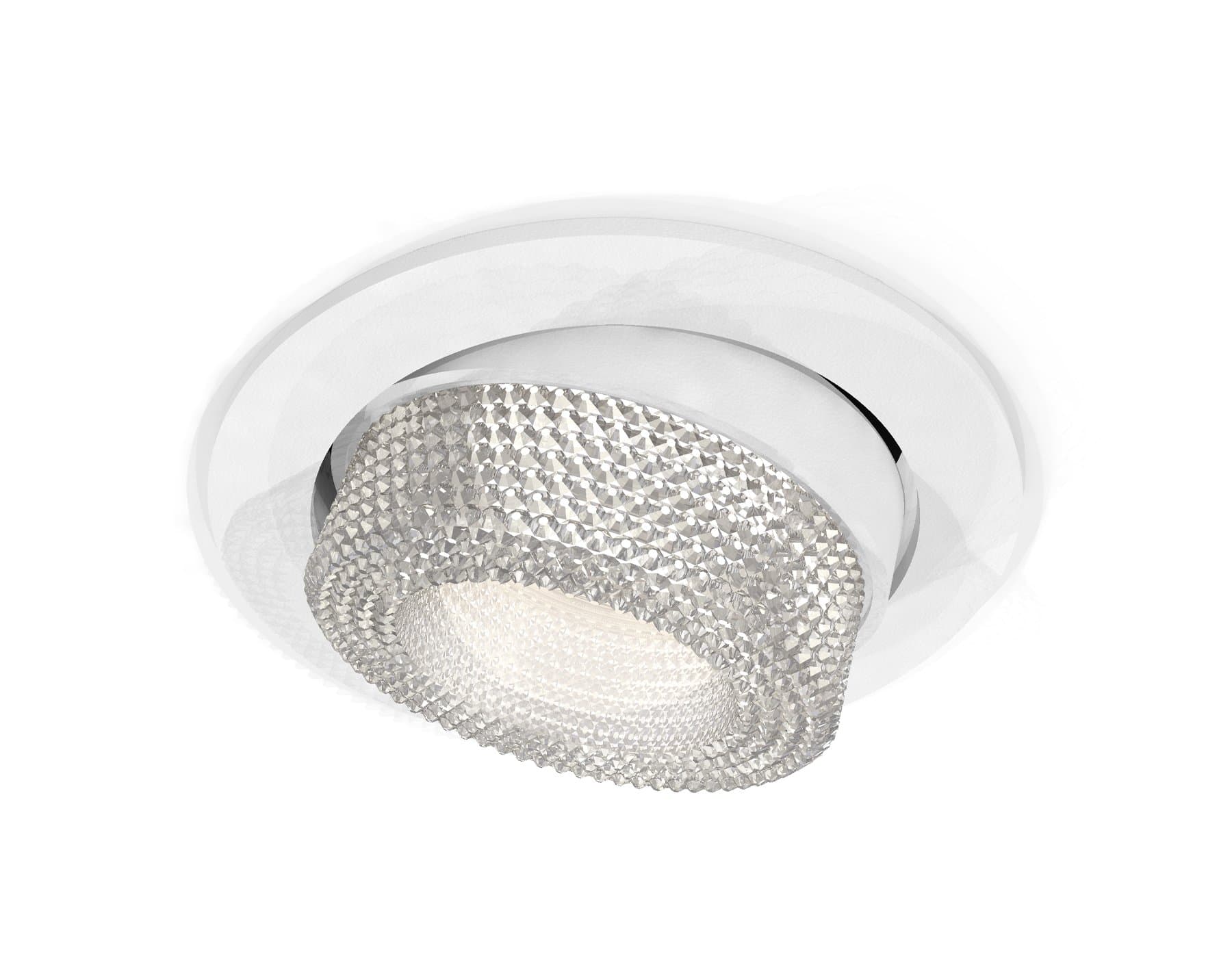 Ambrella Комплект встраиваемого поворотного светильника XC7651060 SWH/CL белый песок/прозрачный MR16 GU5.3 (C7651, N7191)