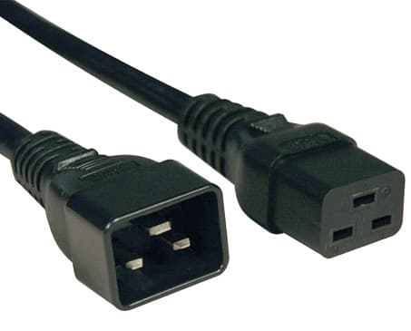 Hyperline PWC-IEC19-IEC20-0.5-BK Кабель питания IEC 320 C19 - IEC 320 C20 (3x1.5), 16A, прямая вилка, 0.5м, цвет черный 248702