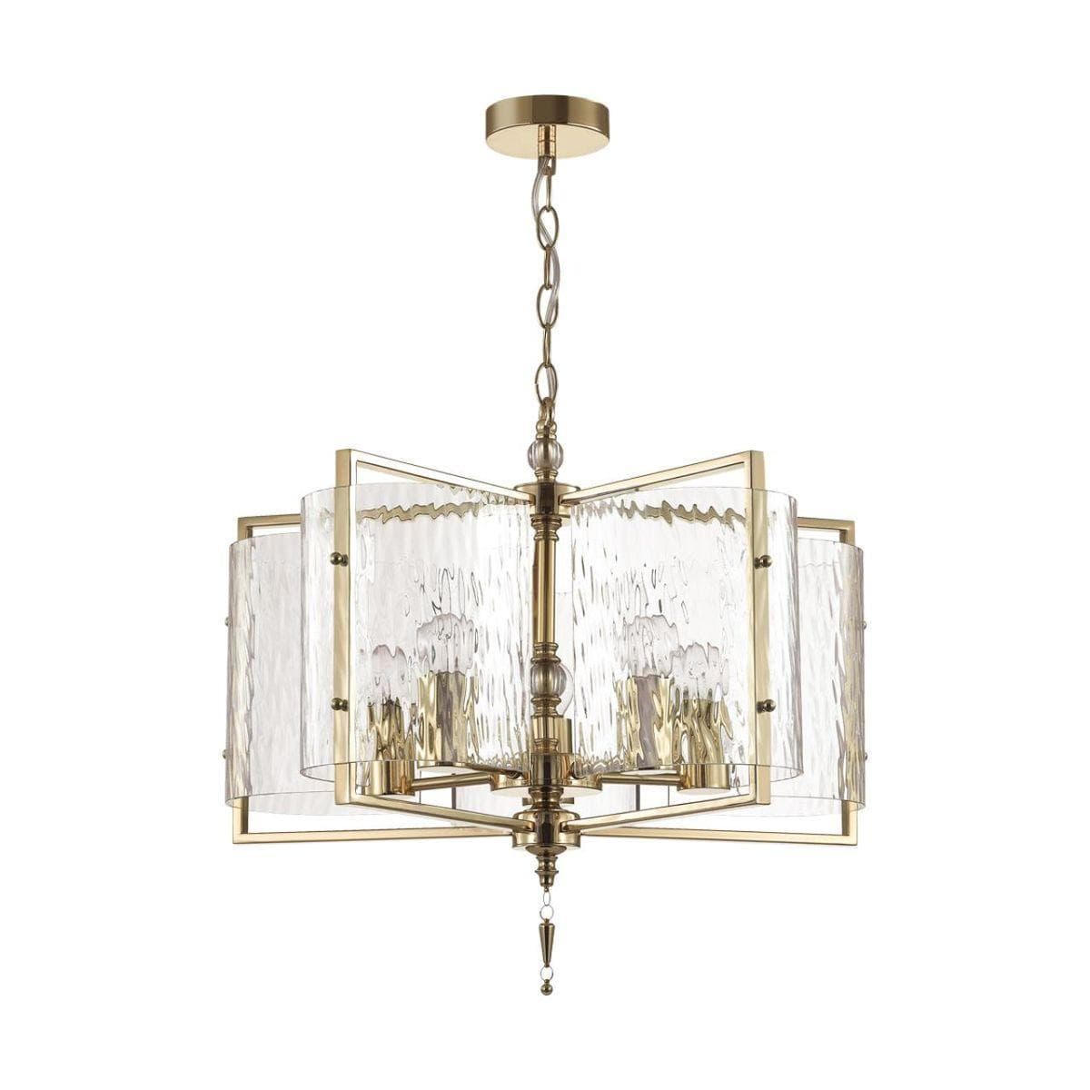 Odeon Light 4878/5 MODERN ODL_EX22 63 золотой/прозрачный/стекло Люстра E14 5*40W ELEGANTE — миниатюра 1