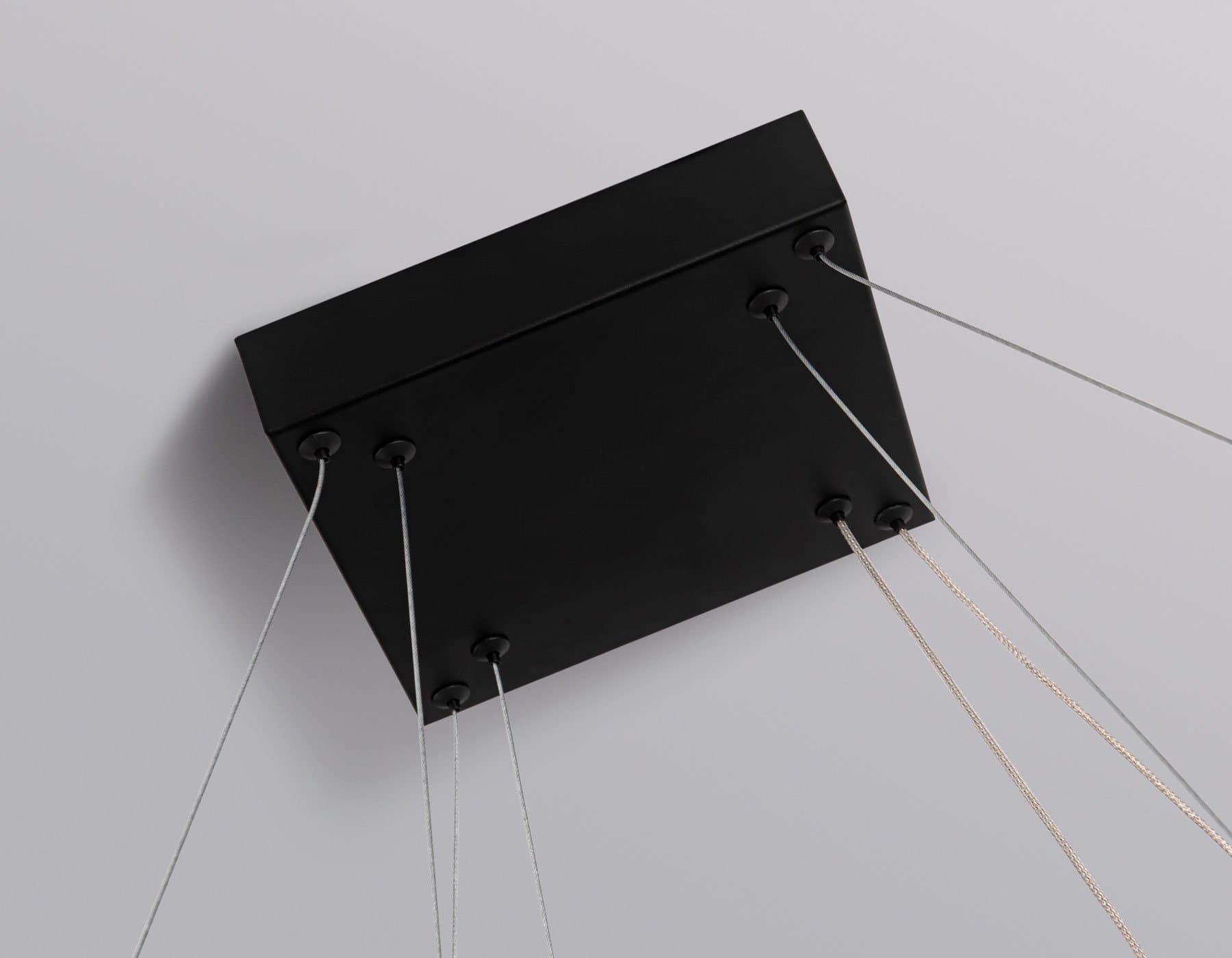 Ambrella Светильник подвесной светодиодный FL5597/2+8 BK черный 60W 3000K/4200K/6400K 600*600*1300 (без ПДУ) — миниатюра 8