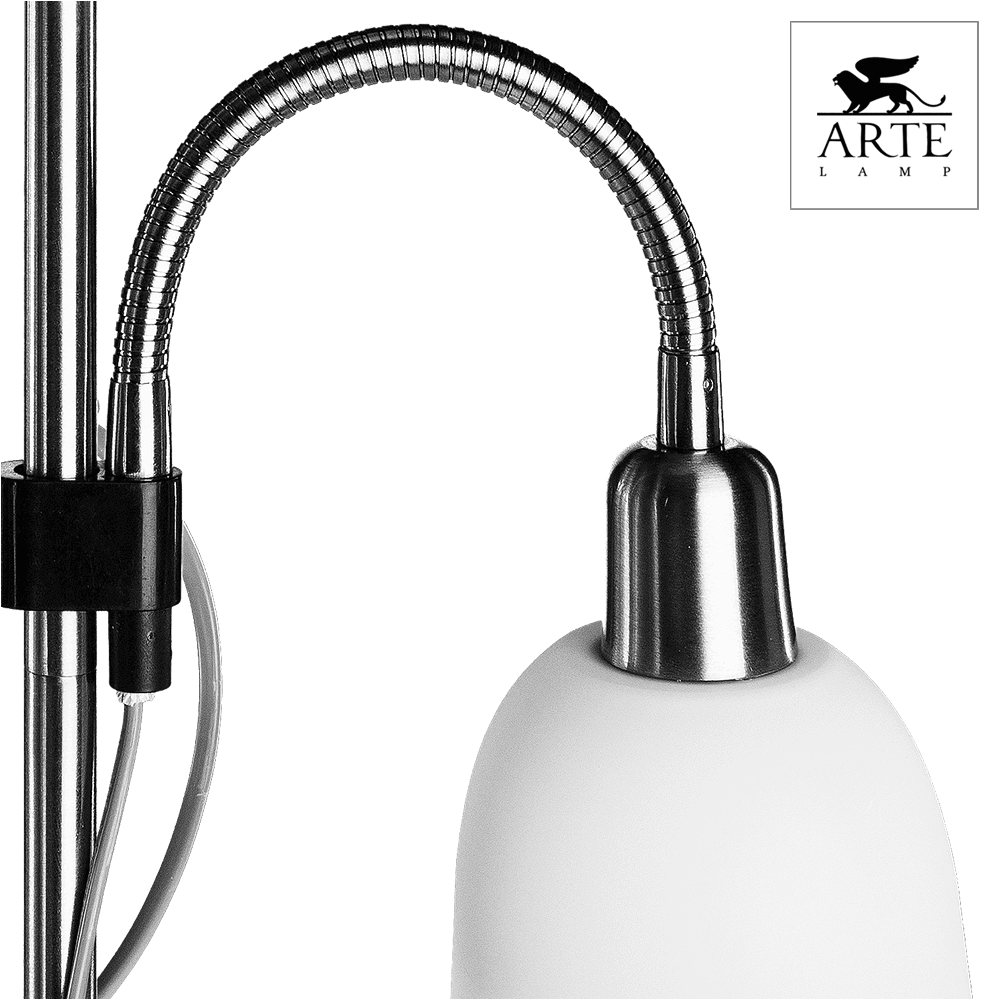 Arte Lamp Duetto Серебро/Белый Торшер 60W/25W E14/E27 A9569PN-2SS — миниатюра 3