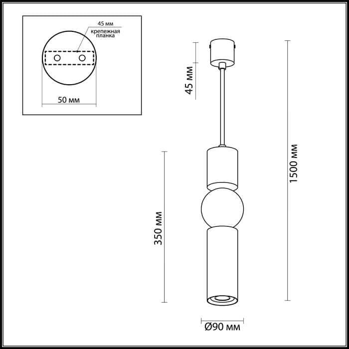 Odeon Light 4070/5L ODL19 16 серый/хром Подвес GU10 1*5W SAKRA — миниатюра 3