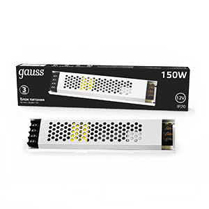 Gauss Блок питания LED STRIP PS 150W 12V - ультратонкий 1/36 202001150 — миниатюра 1