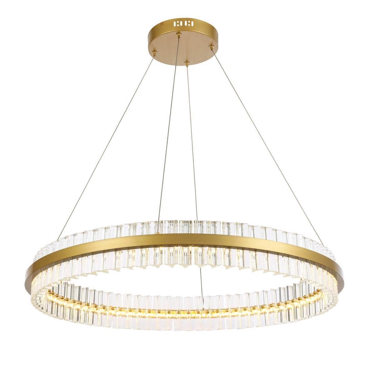 ST Luce SL383.223.01 Светильник подвесной Матовое золото/Прозрачный LED 1*60W — миниатюра 1