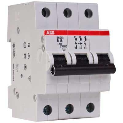 ABB Выключатель автоматический 3-полюсной SH203 C50 2CDS213001R0504